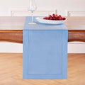 Solino Home 100% Pure Linen Table Runner Cornflower Blue Woven, 14 x 132 in | by SolinoHome