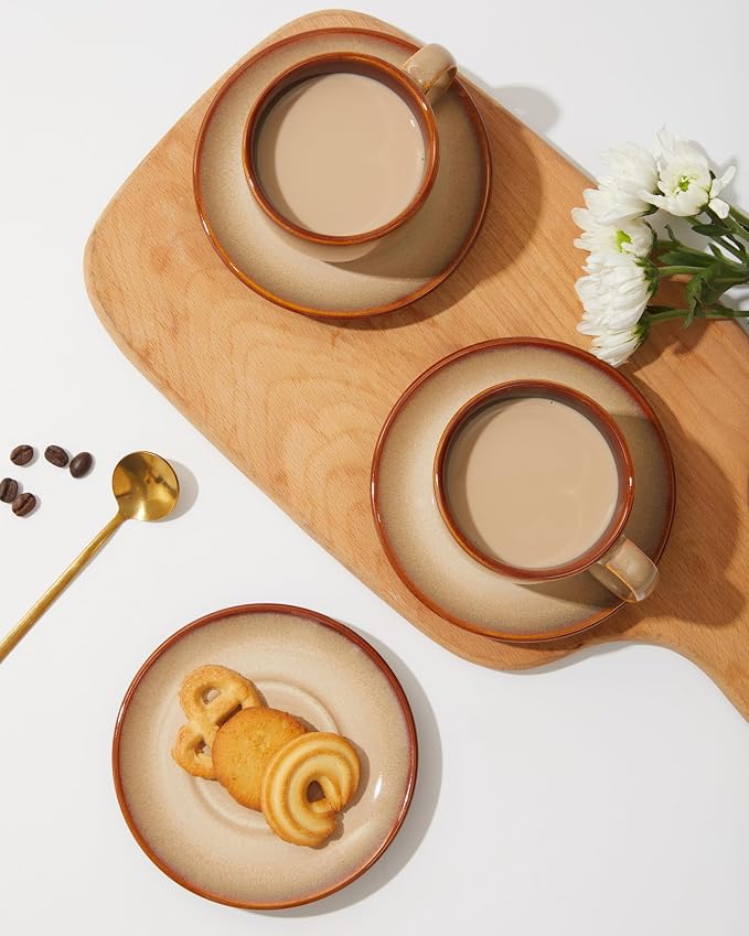 Pokini Stoneware Coffee Cups - Image 4