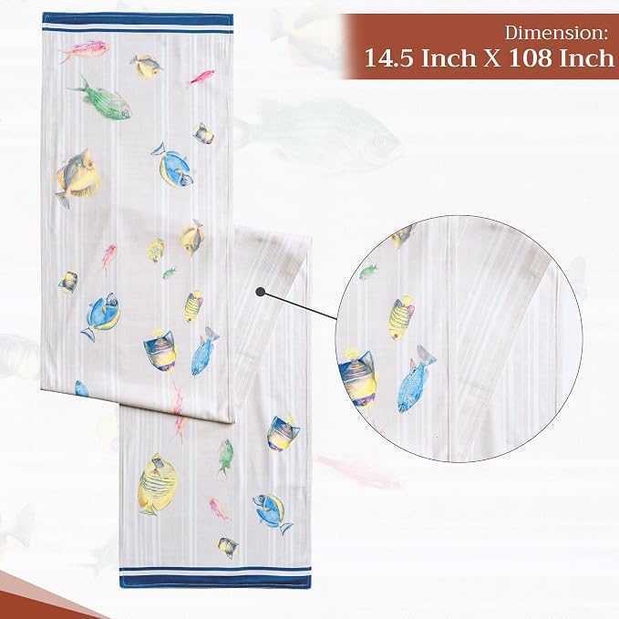 Maison d' Hermine Table Runner 100% Cotton 14.50" x 108" | Table Runners 108 - Image 4
