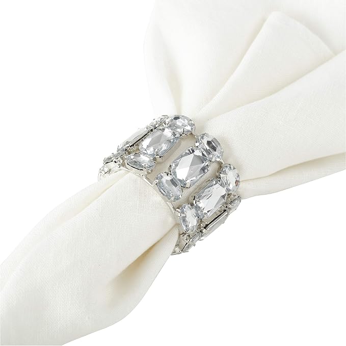 Jeweled Gem Stone Napkin Ring - Image 3