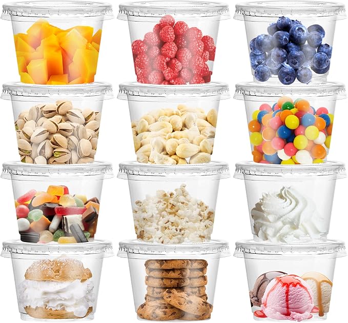 Qinsihwn 50 Pack 8 OZ Disposable Plastic Cups by Qinsihwn