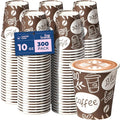 Fit Meal Prep 10 oz Coffee Cups 300 Count, Leak-Proof Hot Cup, Disposable Paper by FMPBRANDS