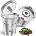 Reusable k Cup Coffee Filters, Universal stainless steel Refillable k Cups by NOALTO