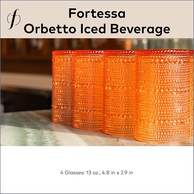 Fortessa Orbetto Outdoor Iced Beverage Cocktail Glass 4 Pack, 13 ounce - Image 7