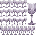 7OZ Plastic Wine Glasses, Reusable Vintage Goblets Unbreakable Drinking Glasses by Unknown