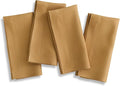Solino Home Linen Napkins Set of 4-100% Pure Linen Caramel Dinner Napkins Cloth 20 x 20 Inch for Spring, Easter - Fete, Handcrafted and Machine Washable