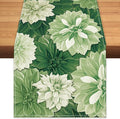 Green Dahlia Flower Table Summer Runner Sage Green Burlap Table Runners by BEAUTYROMANCEFORYOURLIFE