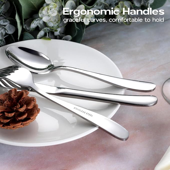 Onader 60 Piece Heavy Duty Silverware Cutlery Set - Image 2