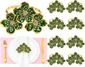 Flower Napkin Rings Set of 8, European Palace-Style Glaze, High-Temperature by Unknown