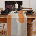 Emvency Table Runner, 13x72 Inch, Abstract Modern Art | Orange Farmhouse Dining by Emvency