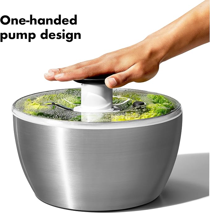 OXO Steel Salad Spinner - Image 4