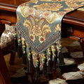 Extra Luxury Velvet Blue Table Runner 120 Inches Long by NYSMXF