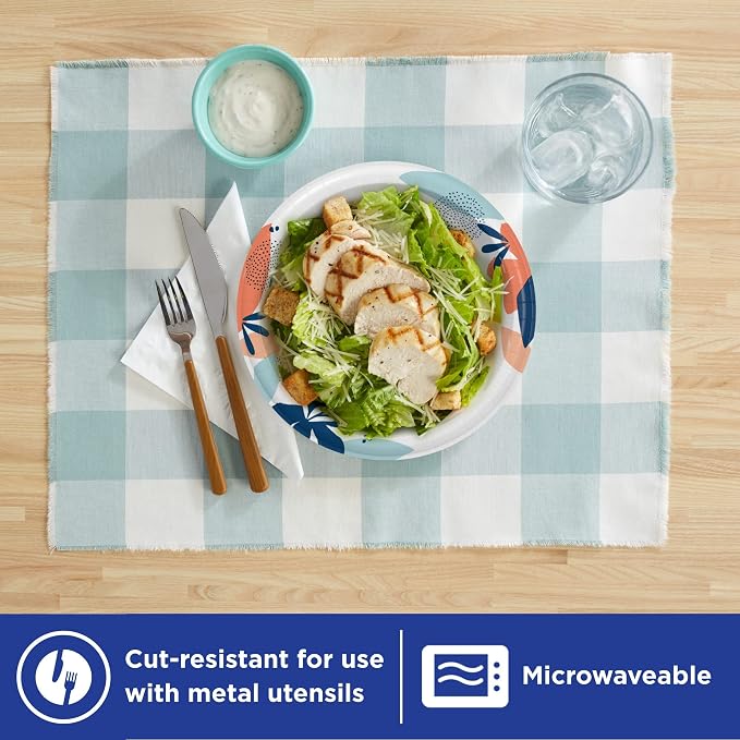 Dixie Medium Paper Plates, 8.5 Inch, 2X Stronger*, Microwave-Safe, Soak-Proof - Image 9