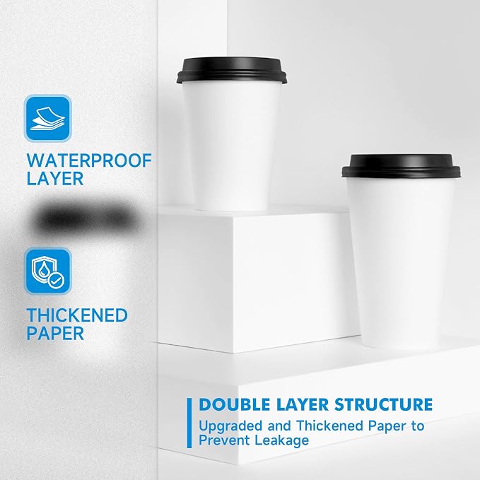 RACETOP Disposable Paper Coffee Cups - Image 4