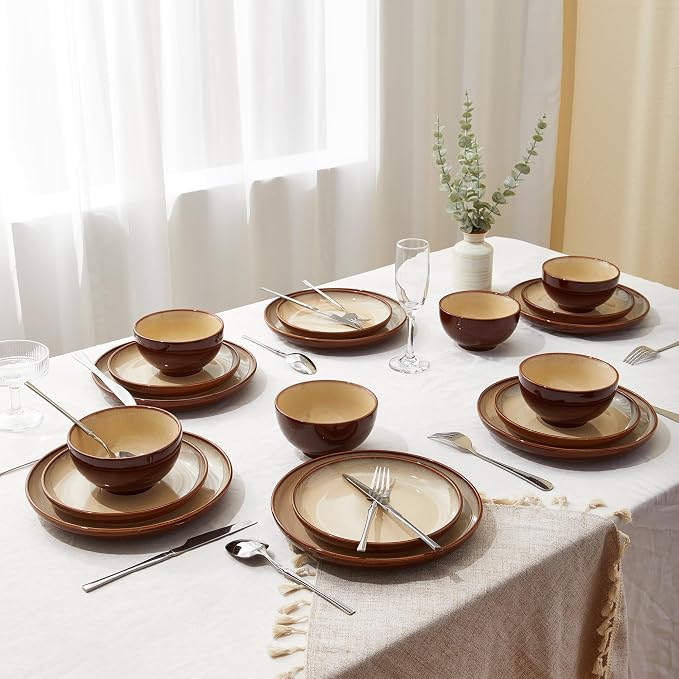 24 Piece Double Bowl Dinnerware Sets - Image 6