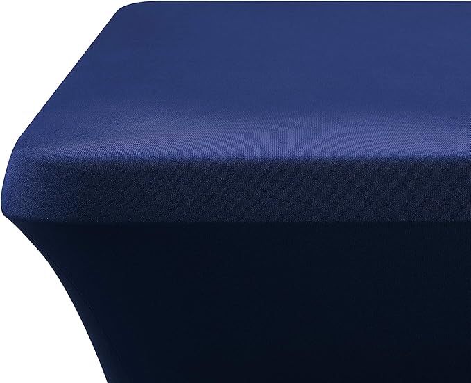 LZY Spandex Fitted Stretch Table Cover for 6 ft or 4ft or 8ft Folding Table, Rectangular Cocktail Tablecloth, Perfect for Party or Banquet