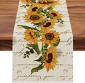 Seliem Fall Sunflowers Table Runner, Vintage Spring Summer Flower Home | by Seliem