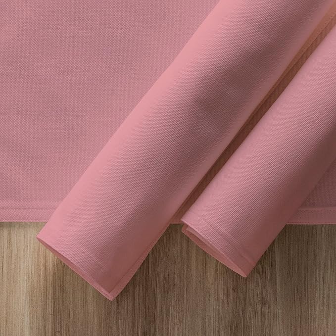 Calicot Placemats Set of 6 100% Cotton Washable Cloth Place Mats, Reusable Table Mats for Spring/Summer & Thanksgiving Christmas Decorations Kitchen Dining Party Wedding (Dusty Rose, 13" x 19")