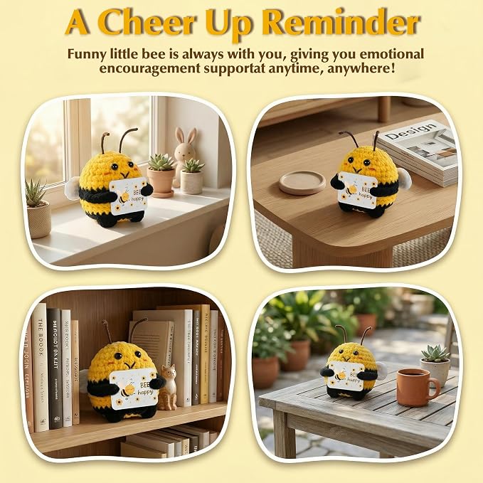 MUJUZE Bee Happy Glass Cup Gift Set, Bee Glass Cup - Image 5