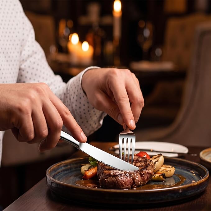 LIANYU 40-Piece Heavy Duty Silverware Set - Image 4