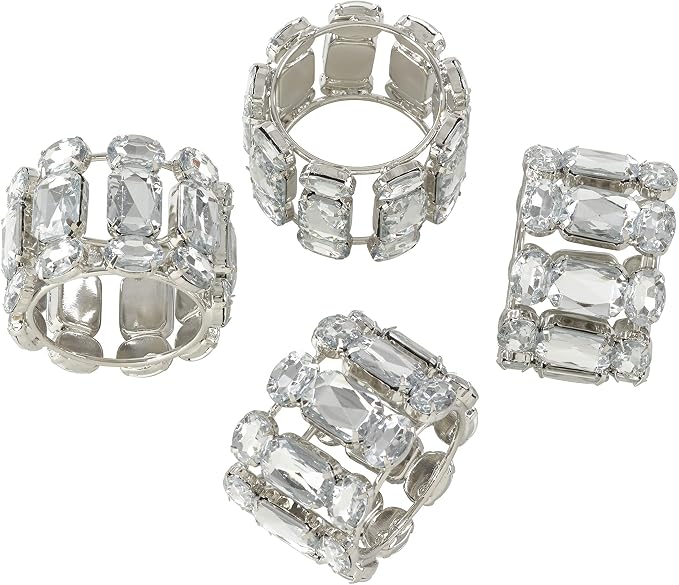 Jeweled Gem Stone Napkin Ring by SaroLifestyle
