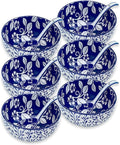 28Oz Ceramic Soup Ramen Bowl Set of 6 by KeQiu