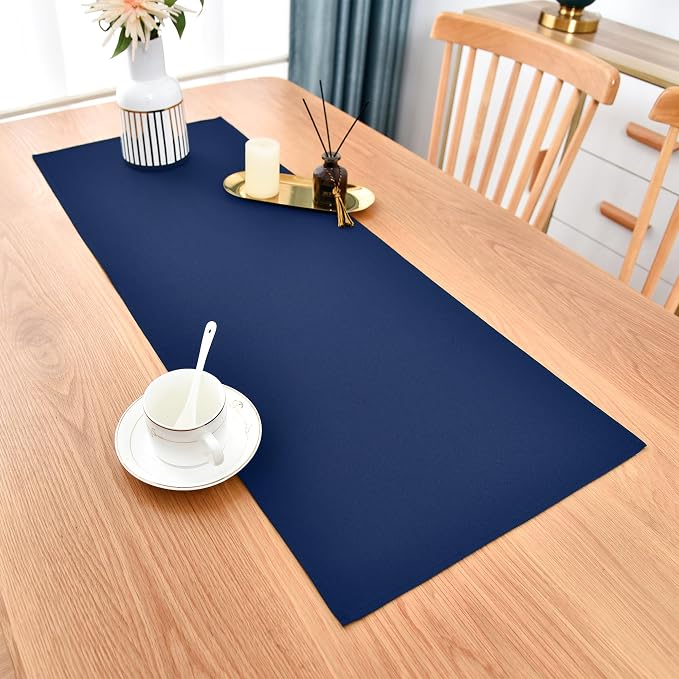 Farmhouse Navy Blue Table Runner Small Short Table Runners 36 Inches Coffee - Image 2
