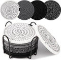 OIAHOMY 8 Pcs Coasters with Holder by MasterofSpaceOptimization