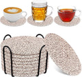 8 Pack Drink Coasters with Holder, Absorbent Coasters by Mckanti