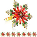 ZeeDix Christmas Crystal Snowflake Napkin Rings Set of 8- Rustic Dinner Tables Setting Decoration for Wedding Receptions, Christmas Holiday Party Dinner Parties