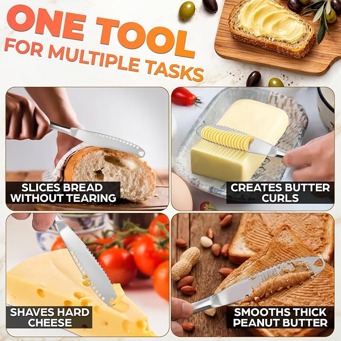 DIMROM 3 in 1 Butter Knife for Hard Butter Set of 2 - Image 5