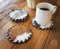 Natural Cowhide Coaster by LuxuryCowhides