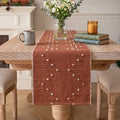 Artoid Mode Caramel Farmhouse Rustic Cotton Woven Table Runner, Seasonal Fall by ArtoidMode