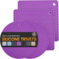 Silicone Trivet Mats 4 Heat Resistant Pot Holders Multipurpose Non-Slip Hot Pads by Unknown