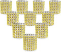 KPOSIYA Napkin Rings, Pack of 120 Rhinestone Napkin Rings Diamond Adornment for Place Settings, Wedding Receptions, Dinner or Holiday Parties, Family Gatherings (120, Gold)