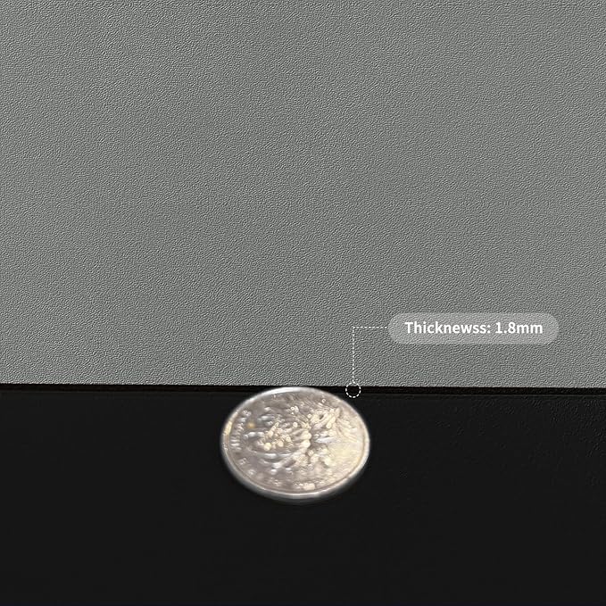 Leather Table Cover,1.8mm Thick,48x72 Inch Table Protector,Table Protector for Dining Room Table,Dining Table Cover,Table Cover Protector,Table Pads for Dining Room Table(Black+Gray,48x72)