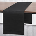 Myir JUN Black Table Runner Home Decor Dining Table Runners | Vinyl Table by MyirJUN