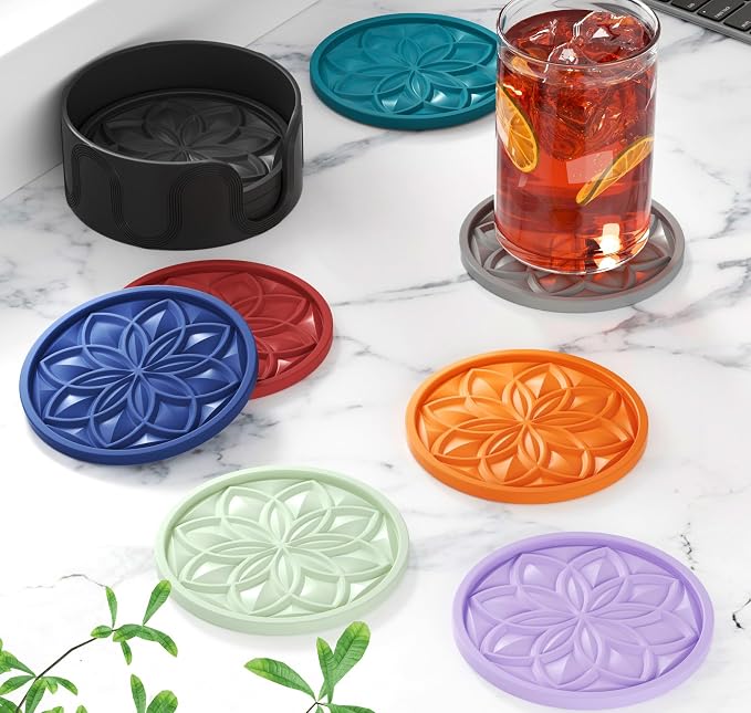 HFHOME Silicone Coasters Set - Image 5
