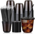 tchrules 100 Set 12oz Black Round Bottom Plastic Cups by Tchrules