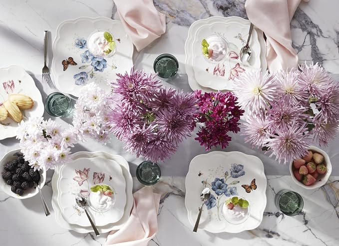 Lenox Butterfly Meadow Porcelain 4-Piece Rice Bowl Set - Image 5