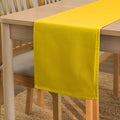 Encasa XO Table Runner, Cotton Canvas Dining Runner 13"x48" | Sunbeam Yellow by EncasaXO