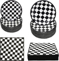 180Pcs Race Car Party Supplies Paper Plates and Napkins Serve 60 | Disposable by Hpscdyo