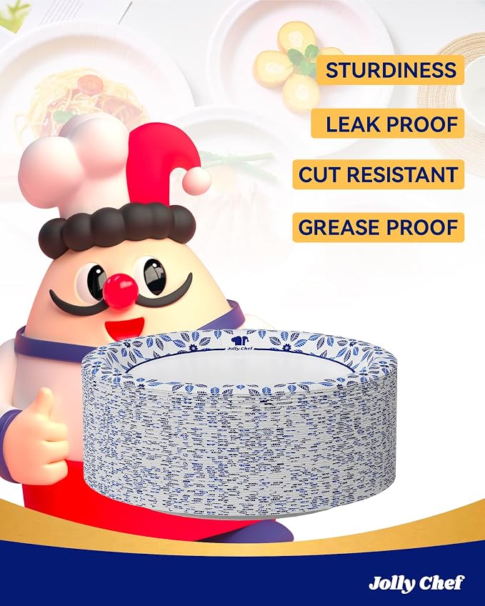 8.37 inch Disposable Paper Plates 140 Count Soak Proof, Cut Proof, Heavy Duty - Image 5