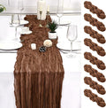 8 Pack Brown Cheesecloth Table Runner 17x108 inch Boho Gauze Cheese Cloth Table by Unknown