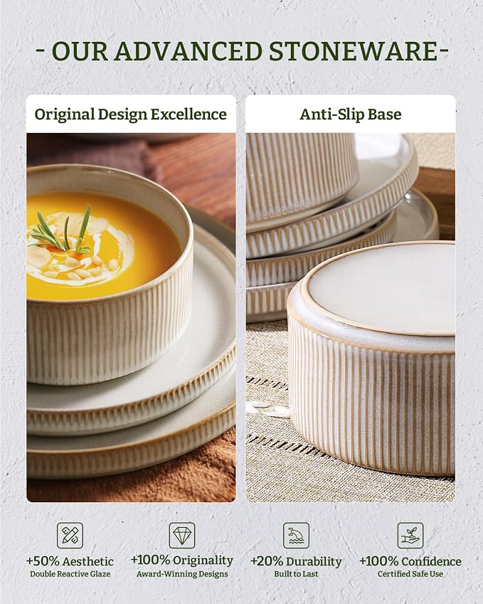 Famiware Star 12pc Stoneware Dinnerware Sets - Image 6