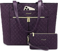 LOVEVOOK Laptop Bag for Women, Stylish Diamond Quilted Work Tote by LOVEVOOK