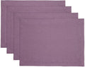 Solino Home Linen Placemats Set of 4 - Mulberry Placemats 14 x 19 Inch - 100% Pure Linen Table Place Mats for Valentines, Spring, Easter - Fete