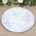 Efavormart 6 Pack Floral Acrylic Charger Plates in French Toile Pattern by efavormart