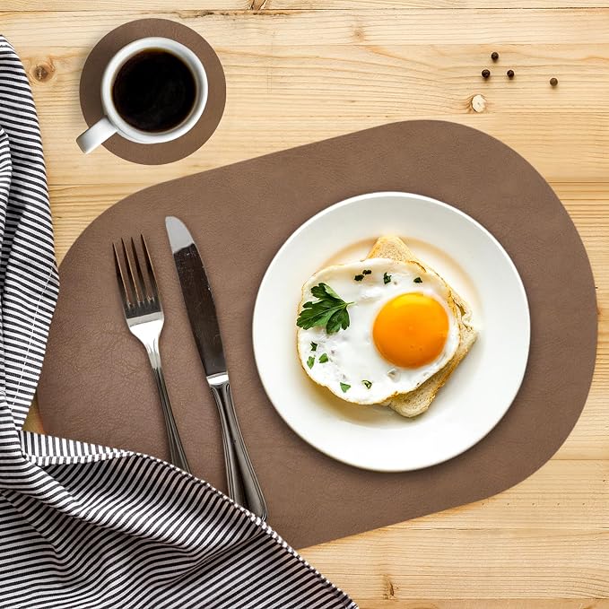 Faux Leather Placemats Set of 6 - Image 3