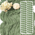 30 Pack Sage Green Cheesecloth Table Runner 17 x 108 inch Cheese Cloth Table by Yorcari